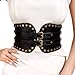 Mealah Women Corset Belt Wide Elastic Waspie Waist Belt for Daily Cosplay Halloween Costumes(for 25.9''-30.7'')
