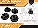SplashNColor 4-Pack Chair Glides | Replacements for Eames Eiffel Style Chair Leg Cover Furniture Feet Black | Easy to Install | Made with Durable Material