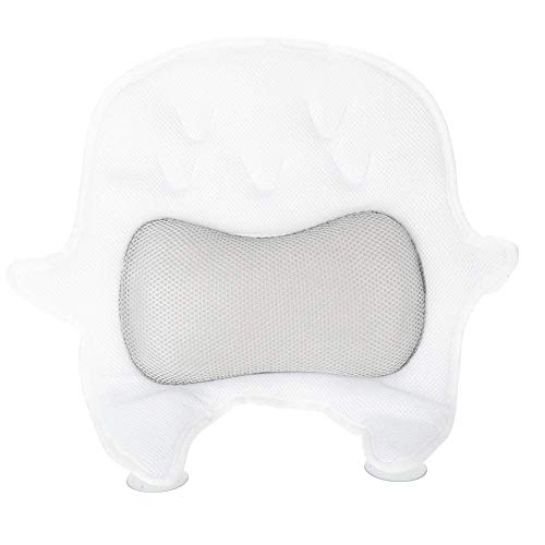 Spa de Almohadas de baño,malla de aire antideslizante Pad de bañera con 5 ventosas grandes y fuertes para bañera de hidromasaje,jacuzzi y cojín ergonómico para apoyar cuello del reposacabezas