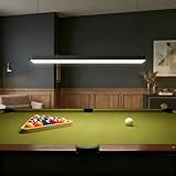 GIXHIZUN 76W 7400 Lumens Pool Table Light LED Billiard Fixture with CRI 85 5000K Daylight Over 7ft 8ft Table Professional Gaming Room Lighting Black 48 inch