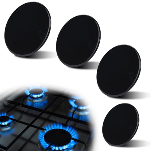 Surface Burner Cap Set Compatible with GE Gas Range/Stove/Oven (4-Pack) – Includes WB29K10009-1 (2.6"), WB29K10001-2 (3.2"), WB29K10006-1 (3.5") – Even Heat for Consistent Cooking