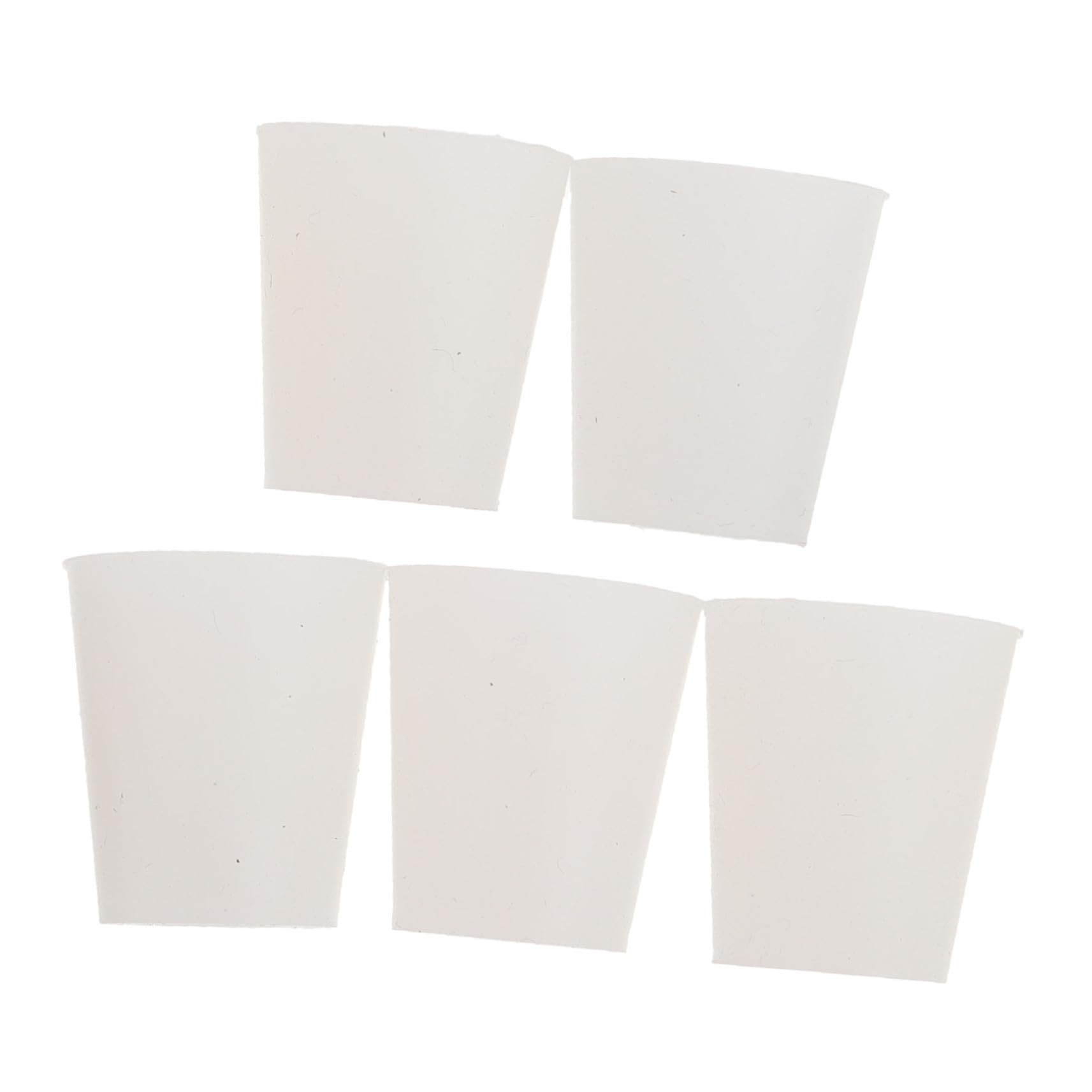 VILLFUL 5pcs Silicone Stopper Lab Instruments Equipment Scientific Tube Plugs Test Tube Plugs Lab Consumables Vacuum Lines Stopper Storage Tube Plugs Lab Test Tube Bungs White