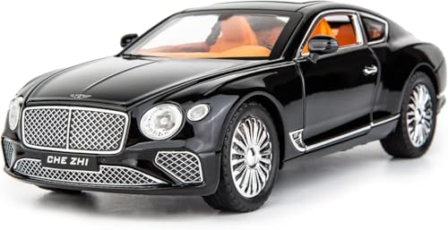 Image of Model 1:24 Bentley Continental GT Model Alloy Metal Pull Back Die-cast Car Openable Doors with Sound and Light Vehicle Car Toy for Kids - Multicolor