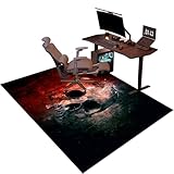 Tapis Chaise de Bureau, Tapis de Protection pour Chaises roulettes, Tapis Protège Sol sous Chaise Bureau, Tapis pour Fauteuil, Tapis Gaming Sol pour Sols durs, Tapis Sol Bureau Gaming 60 x 90 cm