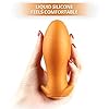 Roluck Analplug mit Stoss Analdilos Herren Superweiches Analplug Flüssiger Silikon Buttplug, Supersoft Eierförmiger Analdildo für Anus Dilatator, Sexspielzeug Für Frauen Männer (M) #2