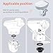 boeemi RV Toilet Flange Socketed 385345892 and RV Toilet Seal Kit Compatible with Aqua Magic Style Plus, Style II and Residence, Ball Seal 34120 & Mounting Hardware Kit with Bolt Cap
