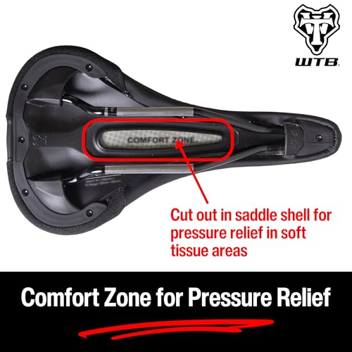 WTB Koda Bike Saddle, Comfortable Mountain Bike Seat with Comfort Zone Pressure Relief, Gravel, Trail, Enduro, Bikepacking, Flat Nose, Wide Width, Steel Rail by WTB - Image 2