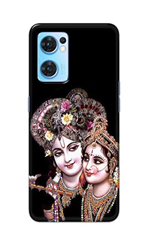 Image of PRINTFIDAA� Printed Hard Back Cover Case for Oppo Reno7 5G | Oppo Reno 7 5G Back Cover (Radha Krishna) -2808