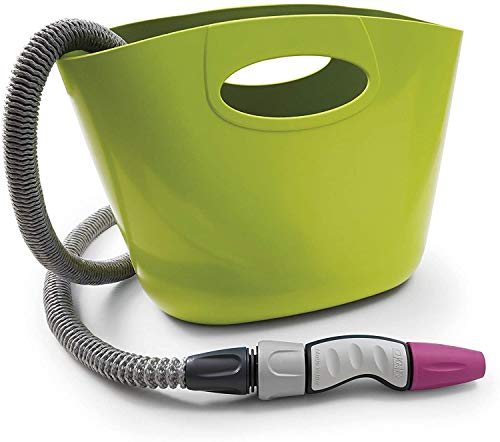 GF GARDEN Aquapop Tubo Estensibile da Giardino, 10 Metri, Kit Pronto allUso, Contenitore in Plastica, per lIrrigazione di Giardini e Balconi, Kit Pronto allUso, Contenitore in Plastica