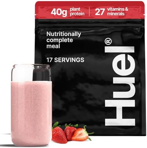 Huel Black Edition | Strawberry Shortcake 40g Vegan Protein Powder | Nutritionally Complete Meal | 27 Vitamins and Minerals, Gluten Free | 17 Servings | Scoop not included to reduce plastic