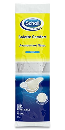 Scholl Pedorex Solette Comfort, Solette in Lattice Traspirante per Uso Quotidiano, Misura Unica Ritagliabile, Confezione da 1 Paio, Bianco