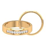 Wenn Ihre Größe nicht angezeigt wird, kontaktieren Sie uns, wir machen die erforderliche Größe für Sie. Wir verwenden 100% natürliche IGI zertifizierte Diamanten, Diamantfarbe: IJ Klarheit: SI,Gesamtgewicht des Diamanten: 0,18 ct., Einstellungsart: Kanaleinstellung,14K Gold Gewicht: 4,37 g,18 Karat Gold Gewicht: 5,03 g.,10K Gold Gewicht: 3,93 g.