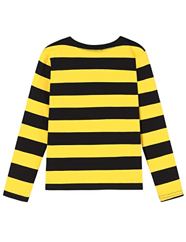 Image of DILBYKE Boys Girl Long Sleeve Striped Crew Neckline T-Shirts Kid Tee