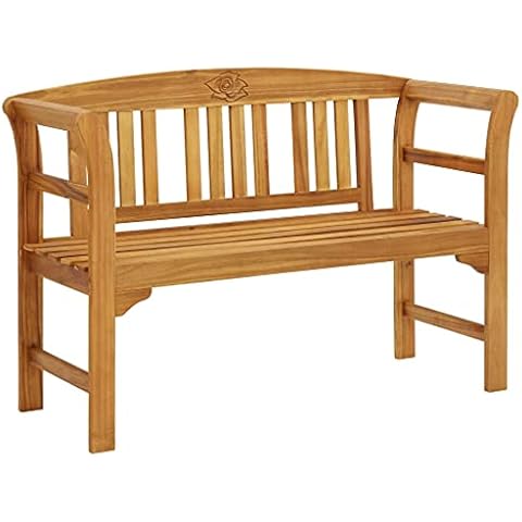vidaXL Acacia Wood Garden Bench with Backrest Cover
