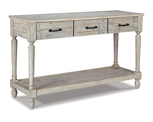 Signature Design by Ashley Shawnalore Farmhouse Solid Pine Wood Sofa