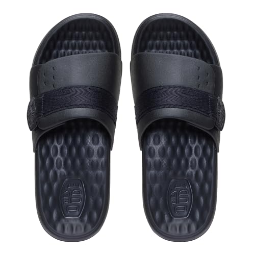 HEYDUDE Men's Wave ALT Slide, Black/Grey Size 7 | Lightweight EVA Sandal with Adjustable Strap and Flexible Travel Ready Outsole by HEYDUDE - Used condition - Image 3