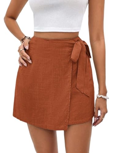 Side-Laced Back Zipper Summer Straight Skirt Basic Women's Summer Casual Vinage Skirt