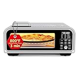 Kitchen Elite 15 in 1 Digital Toaster Oven Air Fryer Combo with Touch Panel and 12 Inch Pizza Capacity, Stainless Steel, Silver