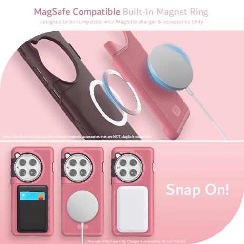 TUDIA MergeGrip Designed for OnePlus 12 Case 5G (2024) [Magsafe Compatible] - [Military Grade] Dual Layer Shockproof Slim Heavy Duty Tough Protective Cover Phone Cases - Smokey Pink by TUDIA - Image 4