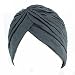 Turban BROWN Twist pleated Hair Wrap stretch turban Women's Head Wrap Cap Cover