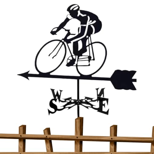 Girouette – Girouette à vélo – de Mesure – Décoration de Jardin pour clôture, Jardin, terrasse, Garage, Cour, Balcon