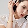 PDWZNBA 18K Gold-Plated Love Friendship Bracelets Trendy Stainless Steel Bangle Jewelry Gifts for Women #4