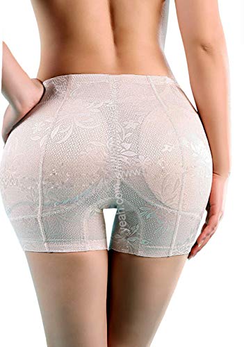 FIRSTLIKE Women Padded Butt Lifter Seamless Hip Enhancer Shaper Panties Underwear Boy Short Briefs Nude