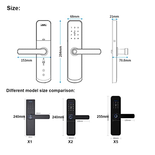 Serrure empreinte digitale WiFi connectée application mot de passe X7