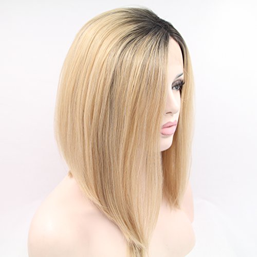 Perruque blonde ombrée pour dissimuler la repousse et sublimer le visage - 2