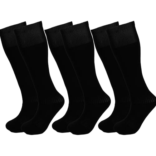 3 Pairs Soccer Baseball Softball Socks for Youth, Knee High Baseball Socks for Boys Girls Youth Men & Women