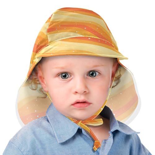 Abstract Glitter Yellow Water Wave Infant Toddler & Kids Sun Hat Baby Boys Summer Hat Baby Girls' UV Protection Neck Flap Beach Essentials2
