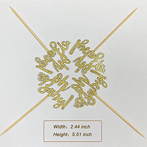 30Pcs Oh Baby Cupcake Toppers Baby Shower Decorations Cghceai Gold Glitter Gender Reveal Cupcake Toppers For Celebrating Baby Shower Boys Girls Birthday Party Supplies #TOP4