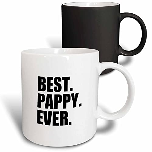 3dRose Best Pappy Ever - Gifts for Grandfathers 11oz Magic Transforming Mug
