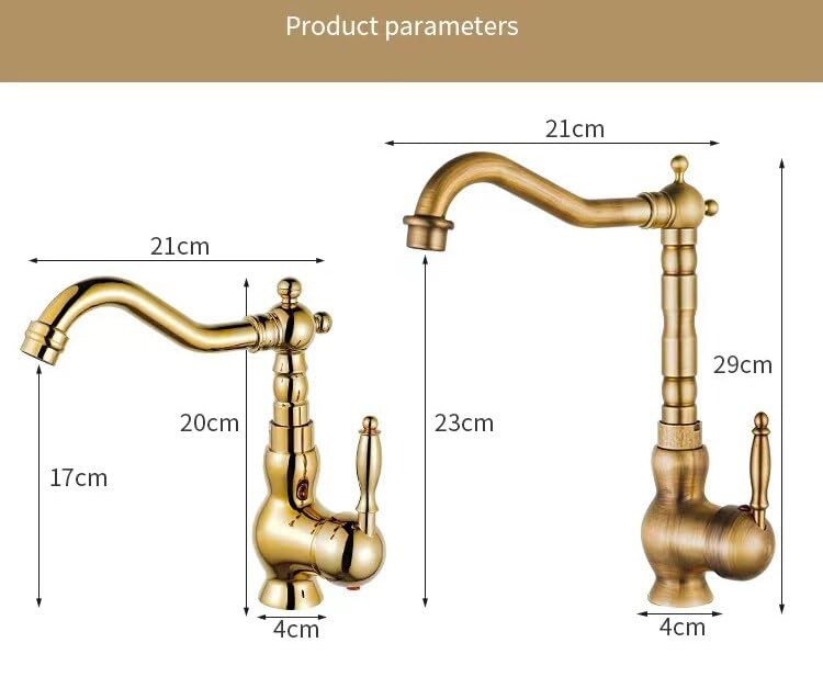 Robinet lavabo eau chaude froide MESKEL pour vasque rétro chic
