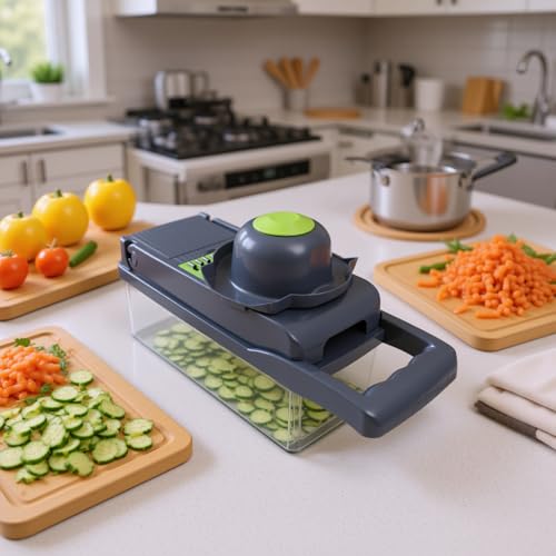 Picadora manual de verduras con contenedor de 1.5L miniatura 6