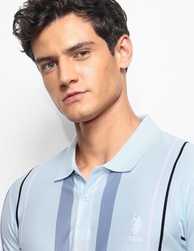 Image of U.s.Polo Association Men's Vertical Striped Slim fit Polo Shirt