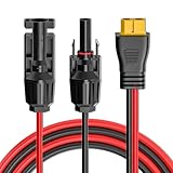 Cleqee MC4ソーラーパネルからXT60アダプターケーブル 12AWG 300V 3M 延長ワイヤー ソーラー充電ケーブル ソーラーチャージケーブル バッテリーパック、ポータブル発電所、ソーラー発電機用