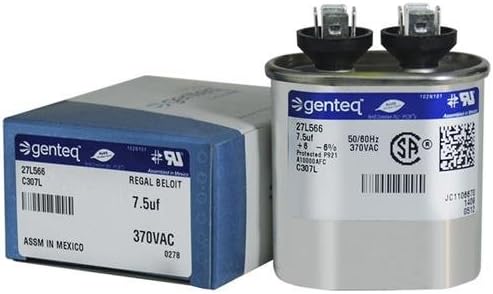 024-20045-000-7.5 uf MFD 370 Volt VAC Capcom Replacement Oval Run Capacitor