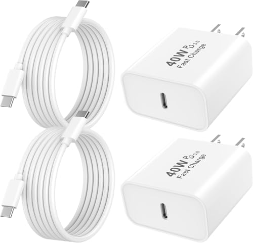 [Apple MFi Certified] iPhone 17 Charger Fast Charging 2 Pack 40W iPhone Charger USB C Block with 6FT Type C Charging Cable Cord Compatible for iPhone 17/Air/17 Pro/17 Pro Max/16/15/16 15 Pro Max