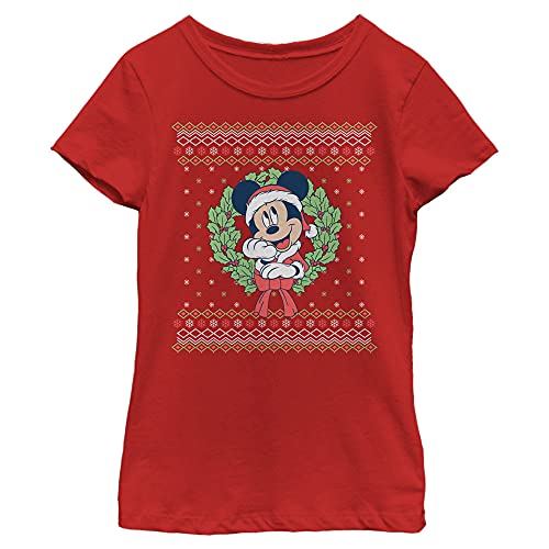 T-shirt de Noël Mickey Disney pour fille : le look festif idéal pour le réveillon