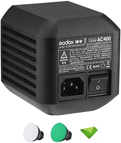 Godox AC400 AC Power Unit Source Adapter with 5m Cable for Godox AD400 Pro Monolights All-in-One Outdoor Flash Strobe (Godox AC-400 for AD400Pro)