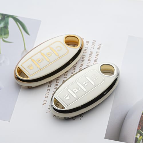 Image of Key Fob Cover Fit for Nissan Altima Rogue Sentra Pathfinder Frontier Maxima Titan Armada Versa Smart Key