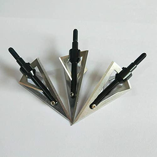 Zzuus 12Pcs Archery Knife Hunting Broadheads 125 Grain 1.19" Cut Arrowheads For Crossbow Compound Bow + 1 Black Broadhead Case Plastic Portable Case For Arrowheads #TOP5
