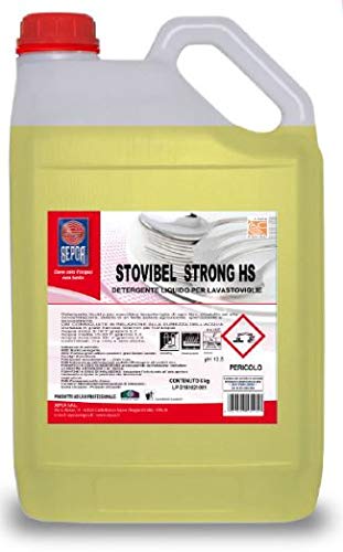 Stovibel Strong HS - Detergente para lavavajillas profesional sin fosfatos, formulado para aguas durísimas y medianas - Bidón de 6 kg (2) Cover