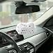 YGMONER White Fuzzy Dice for Car Rear View Mirror, Pair of 2.75" Plush Dice Retro Hanging Ornaments Car Interior Rearview Mirror Decor Accessories (White)