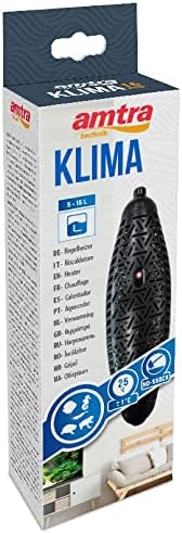 Amtra Klima Nano Preset 25 W - Calentador Automático Para Acuarios, Tortugueros Y Paludarios Hasta 25 Litros, Sumergible, Temperatura Preestablecida 25 Grados