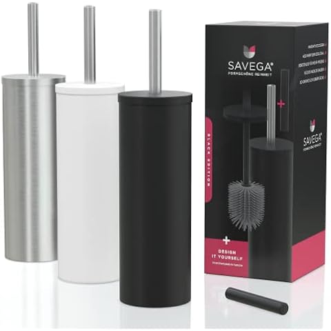 SAVEGA - Das Original - Edelstahl Silikon Toilettenbürste Cover