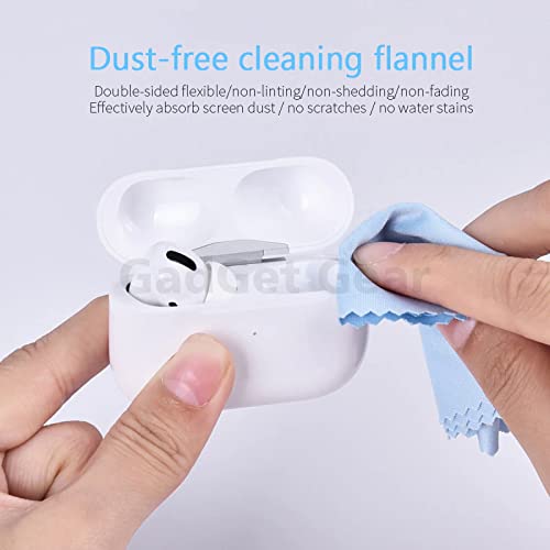 Image of GadgetGear 3 in 1 Cleaning Combo Kit Hygienic Buds and Case with Reusable Micro Bristle Brush for Airpods, Cameras, Laptops, Mobiles, LCD, LED, Computers, TV