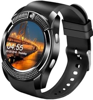 Smart Watch,Bluetooth Smartwatch Touch Screen Wrist Watch with Camera/SIM Card Slot,Waterproof Smart Watch Sports Fitness Tracker Compatible with Android iOS Phones Samsung Huawei for Kids Women Men