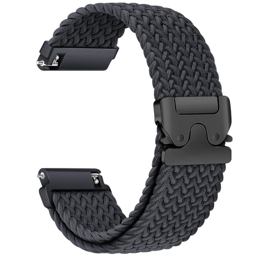 Geflochtenes Armband für Samsung Galaxy Watch 7/6/5/4/6 4 Classic/5 Pro/3/FE/Active 2 Damen/Herren,Uhrenarmband 18mm&20mm&22mm Nylon Band für Garmin Vivoactive 5 4 3/Venu 3 2/sq 2/3s/2s/Forerunner 245